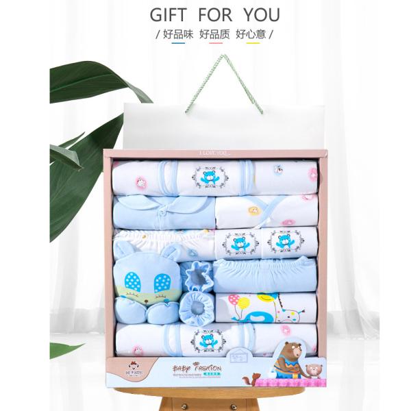 Golden supplier 100% cotton baby clothings gift clothes box newborn new born baby gift set