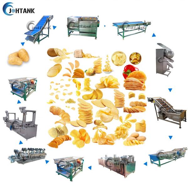 380V 50HZ Potato Chips Production Line SUS304