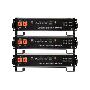 Quality 48V Rack Mount Lithium Battery 50Ah 100Ah Black LiFePo4 Battery System for sale