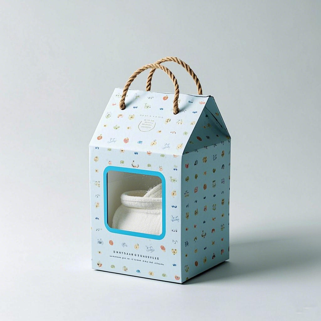 Eco-Friendly Reusable Handmade Baby Product Carton with Window and Customizable Gift Box