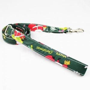 China Christmas Style Dog Collars And Leashes Soft Comfortable With Exquisite Fastener on sale