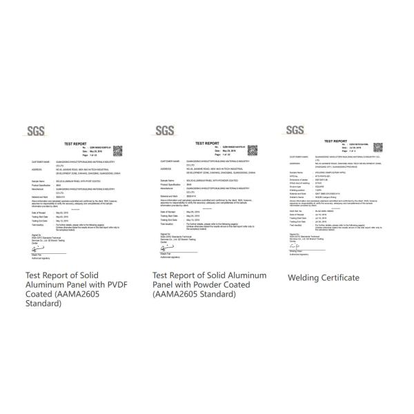 600mm-4500mm Length 3003 Alloy Aluminium Solid Panel For Exterior Decoration
