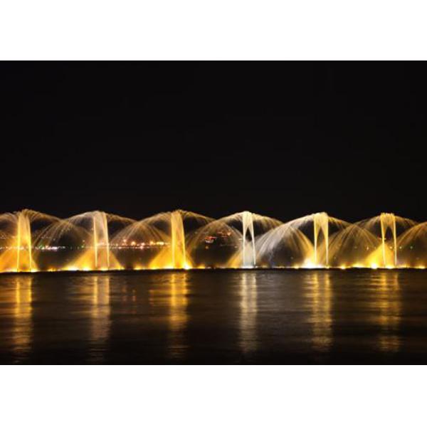 Customized Water Shapes Music Dancing Fountain Show With 2 Years Guaranty