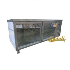 Quality 201 SS Kitchen Equipment , 1.8m Glass Display Chiller for sale