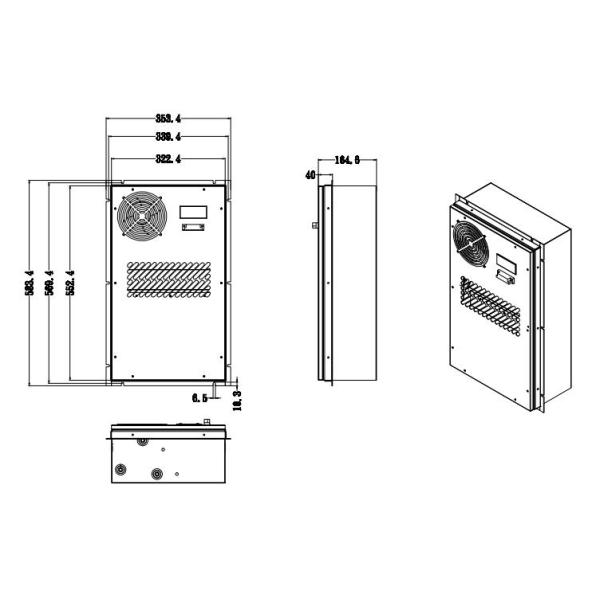 DC48V Waterproof Cabinet Air Conditioner For Telecom Cabinet