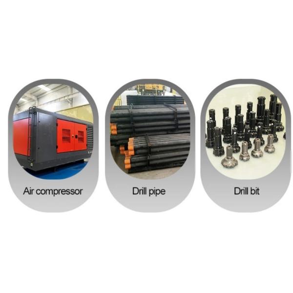 200m Crawler Mounted Borehole Drilling Rig With 3 Meter Drilling Rods By Hydraulic Drilling System ST 200