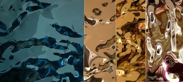 Blue Coated Water Ripple Stainless Steel Sheet 2438mm 3048mm 201 304 PVD