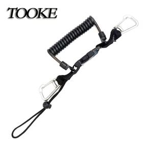 Quality Safety Flexible Quick Release Scuba Diving Coil Lanyard For Underwater Gear Accessories for sale