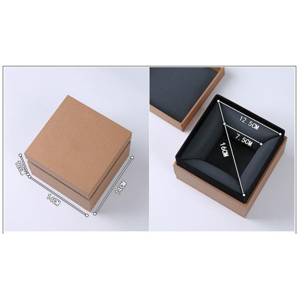 Custom Rigid Brown Kraft Paper Square Mug Bowl Storage Vase Packaging for Chinese Tea Cup Saucer Set