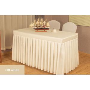 blue Washable 100% Polyester Restaurant Table Skirt