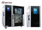 Stainless Steel 6 Trays Combi Oven With Boiler Electric LCD Version can storage