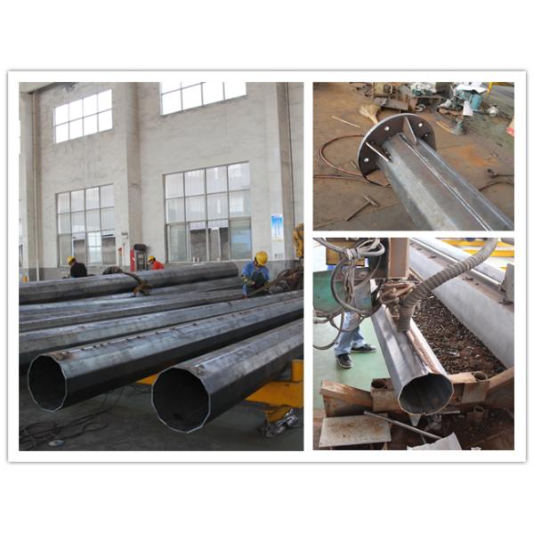 40m Multi Sided Seaport Lighting High Mast Tower With Lifting System