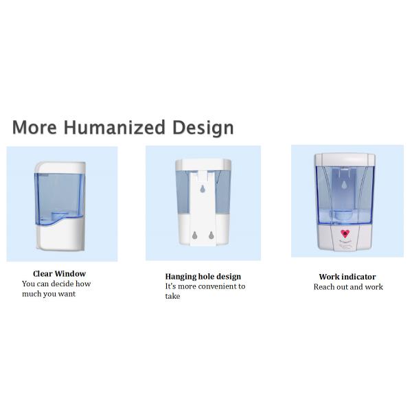 Touchless 600ml ABS PC Hand Soap Liquid Dispenser