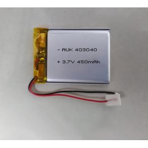 Quality Custom 3.7v 450mah LiPo Battery Lithium Polymer 403040 Battery for sale