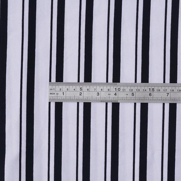 Pure Cotton Striped Knit Fabric 175cm 185gsm Soft Sweatshirt Cloth