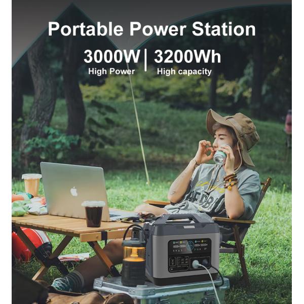LiFeO4 Lithium Ion Battery Power Station 3200Wh for Outdoor Camping Home