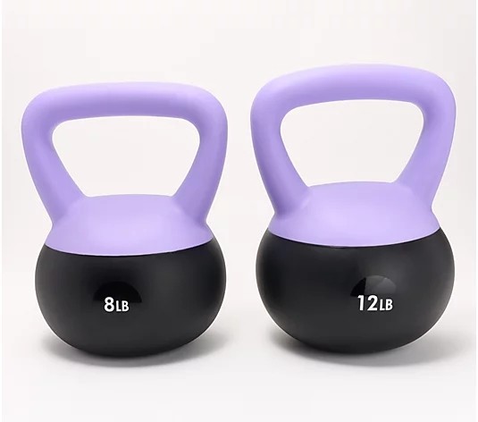 Iron Sand Filled Shock-Proof Hand Weights Strength Training Kettlebells 5lb 10lb and 15lb