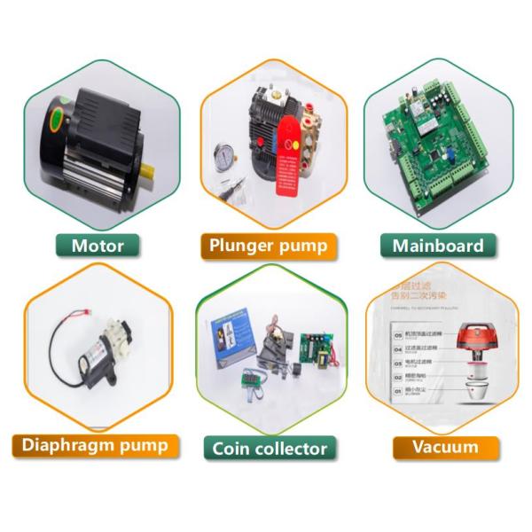 High Pressure Spray Car Washing Machine With Shampoo And Vacuum Cleaner