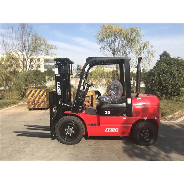 3000kg Capacity Diesel Forklift Truck Automatic Transmission 3m Lifting Height