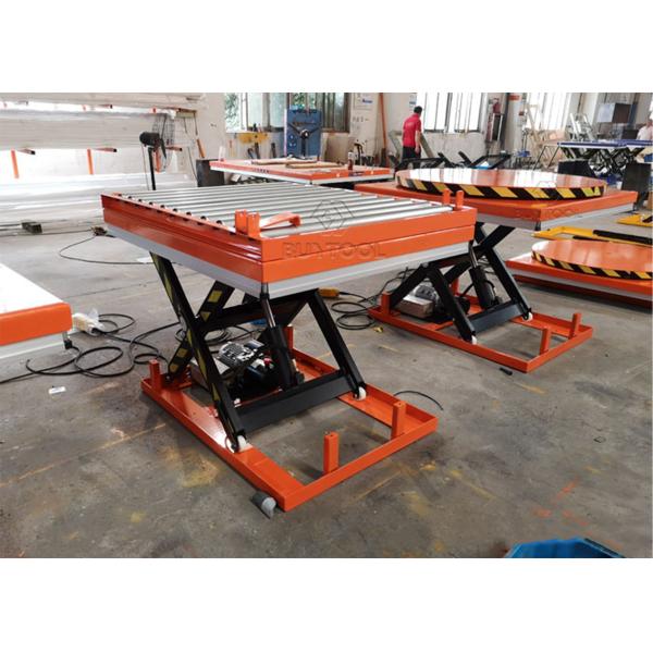 1000 Kg 2200 Lb Roller Lift Table Roller Conveyor Scissor Lift Table Hydraulic Steel