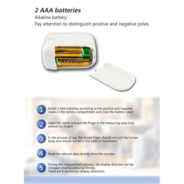 Multifunction One Button Startup Fingertip Pulse Oximeter