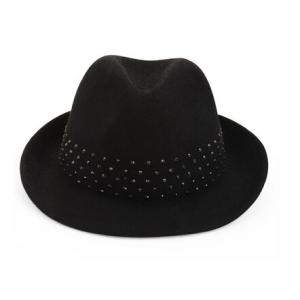 Quality embellished-trim fedora hat for sale