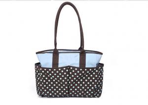 Quality Fashion designer baby diaper bags Black Yummy Mummy Changing Bags with Dots Printed for sale