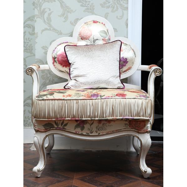 Buy ISO9001 Antique High Back Upholstered Chairs Champagne Velvet Snuggle Chair at wholesale prices