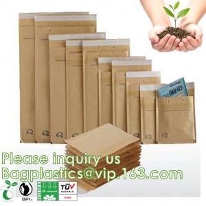 China Padded Envelopes, 100% Recycled Biodegradable Kraft Paper Fibers Cushioning Protected Padded Envelopes on sale
