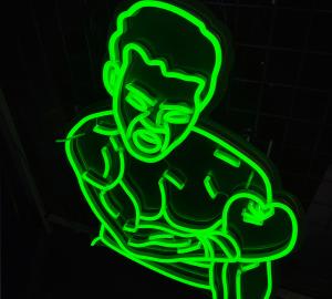 China Vasten Boxing custom neon sign mencave boys' dormitory Boxing Match neon sign on sale