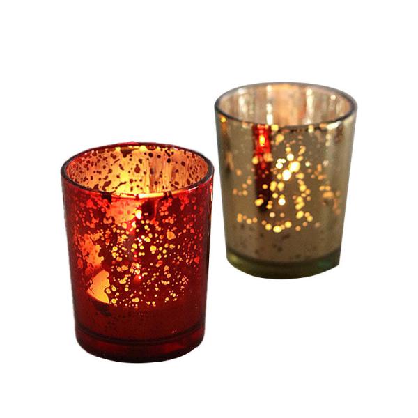 B2B Electroplated Christmas Candle Jars: Bulk Order, Custom Design, Shatter-Resistant for Candle Brands