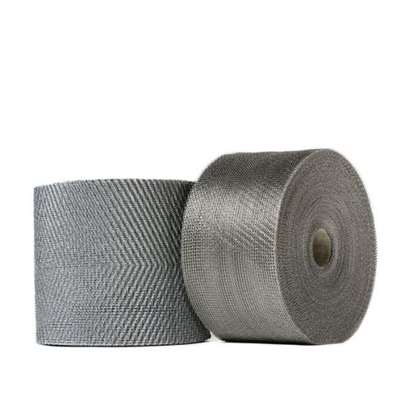 OEM Single Wire Knitted Mesh Fabric Stainless Steel 0.23mm 25mm Width For Filtration