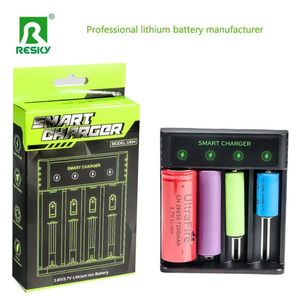 4 Slots Rechargeable Smart Battery Charger for 4.2V 2A 18650 Li-ion Ni-MH Ni-CD Battery