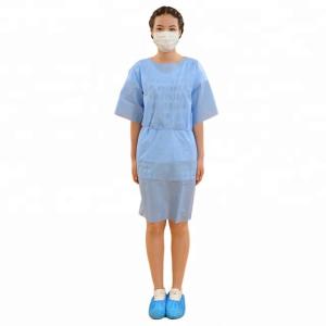 Quality Medical 16gsm Pp Isolation Non Woven Patient Gown for sale