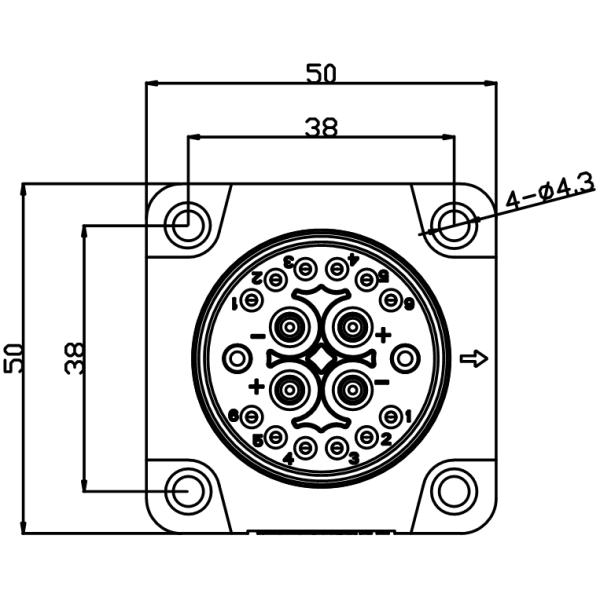 2+8P 100A 200A stackable high current energy storage connector for lithium battery packs