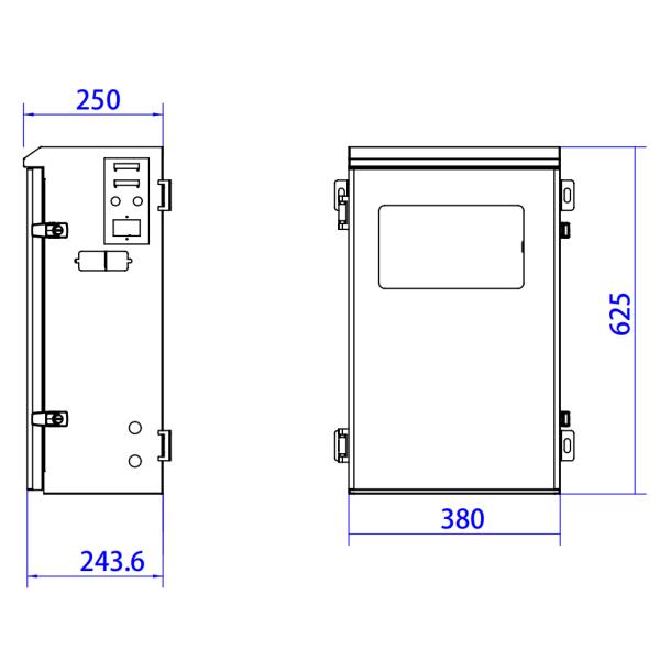 Wall-mounted Multi-parameter Water Quality Monitoring RS485 PH ORP Turbidity Free Chlorine For Swimming Pool Drinking Water