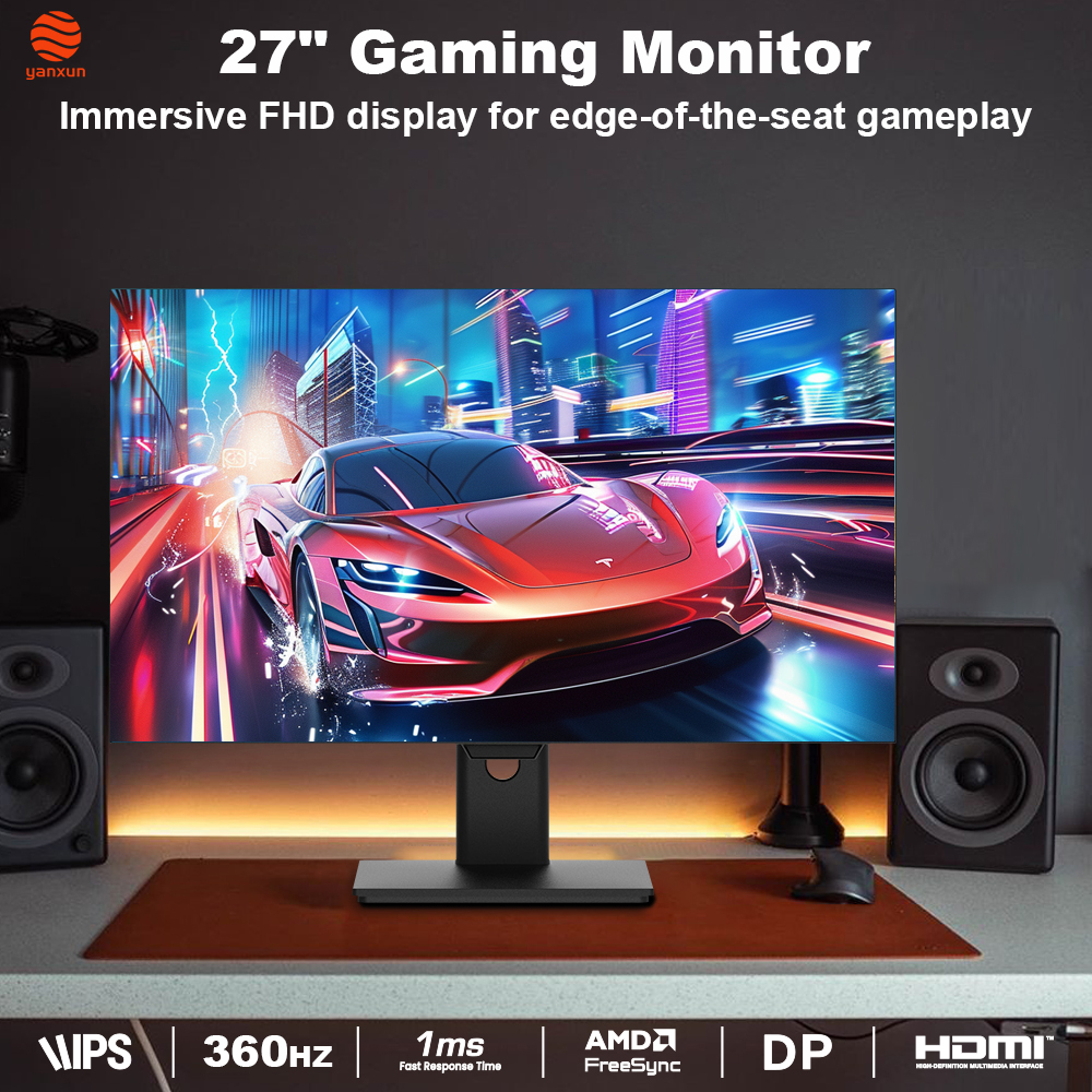 27-Inch Gaming Monitor: UHD Resolution, 2560x1440 2K IPS Panel, 360Hz High Refresh Rate (No Motion Blur for Fast Games) & Stable Fixed Bracket – Great