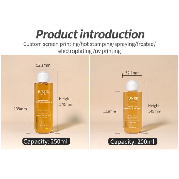 Premium Plastic 200ml 250ml for Clear Frosted Ball-Shaped Cosmetic Bottles for Skin Care Serum Premium Toner Packaging Screw Cap