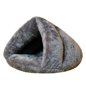 Quality Plush Warm Slippers Shape Cat Snuggle Cave Pet Bed Cushion 40x40cm for sale