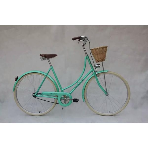 Fashion style white color hi-ten steel 26/28 size elegant retro city bike for lady