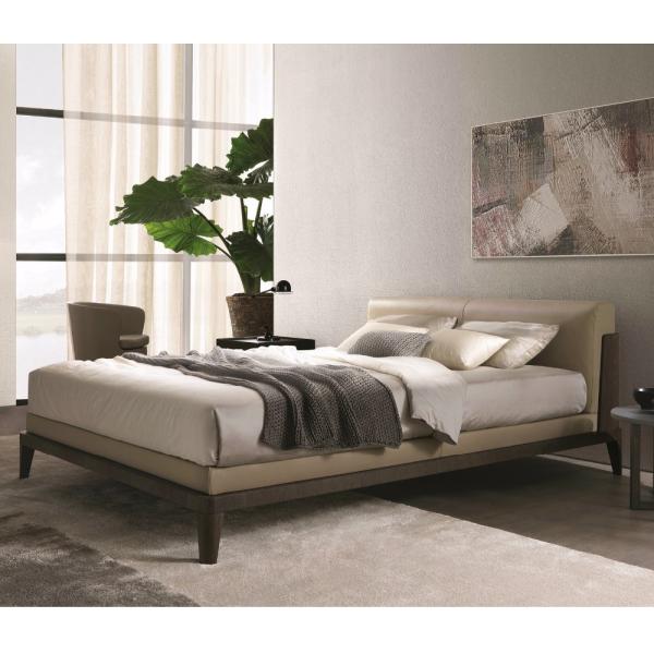 Bed Designer Furniture Cream White Modern Leather Bed ZZ-BD017