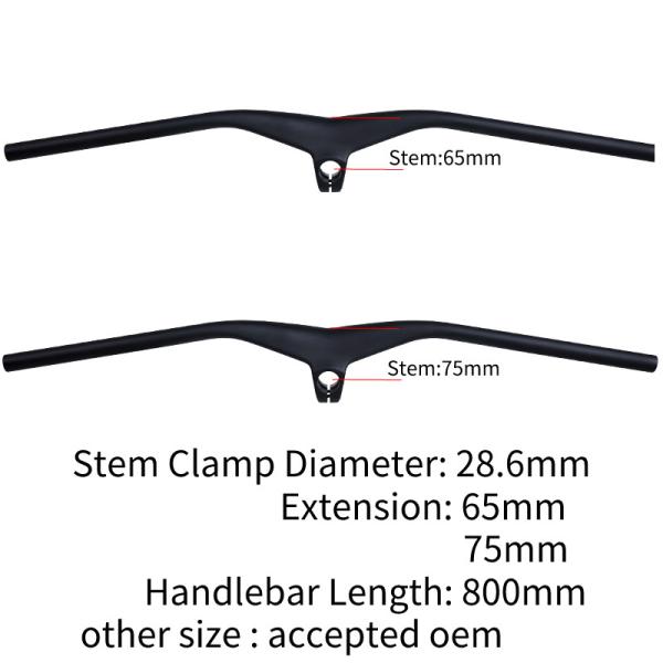BXT Carbon Road Bike Handlebar T1000 Mountain Bike Integrated Stem Handlebar MTB