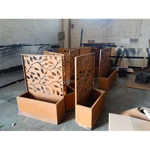 Modern Design Metal Decorative Trellis Corten Steel Trough Planter Box