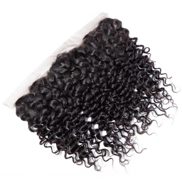 30 Inch 100% Virgin Brazilian Curly Hair Water Wave 3 Bundles With Frontal