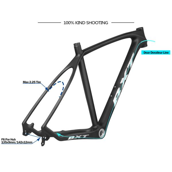 29er Full Carbon Mountain Bike Frame Full Suspension Thru Axle Space 135mm 142mm