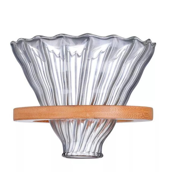 Handmade Essential Barista Tools Borosilicate Glass Coffee Maker With Glass Funnel Filter