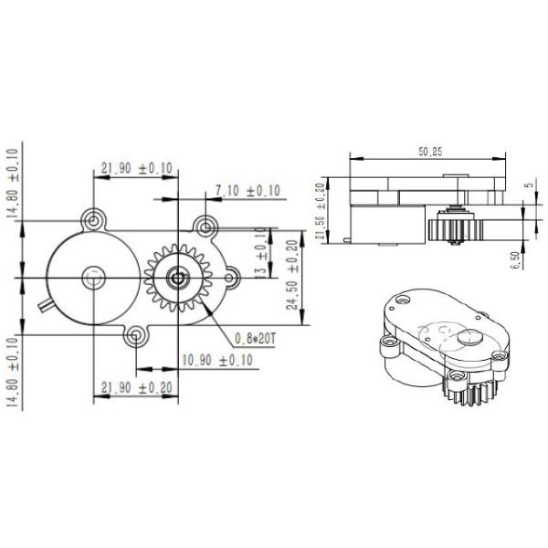N20 Brushed Small DC Gear Motor 6VDC High Torque For Smart Door Lock Clutch Motor