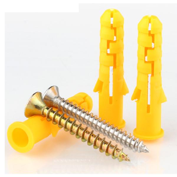 Plastic Drywall Wall Anchors Nylon Wall Plug Anchor With Self Tapping Screws For Plasterboard