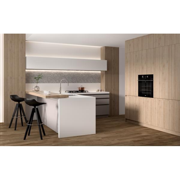 Buy White Rustic Wood Kitchen Cabinets Customized Wood Grain Kitchen System at wholesale prices