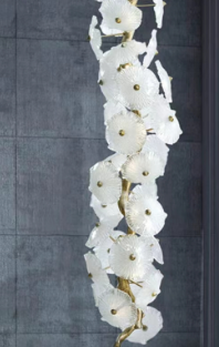 Customized Pendant Lamp 51W To 60W Mushrooms Leaf Modern Vertical Extra Large Chandeliers